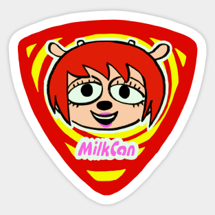 Mudwizard draws the red lammy milkcan band guitar pick / um jammer lammy sheep girl Sticker